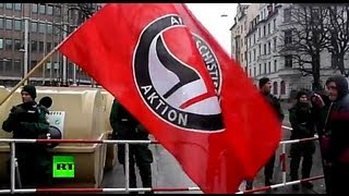 Антифашисты против неонацистов в Мюнхене