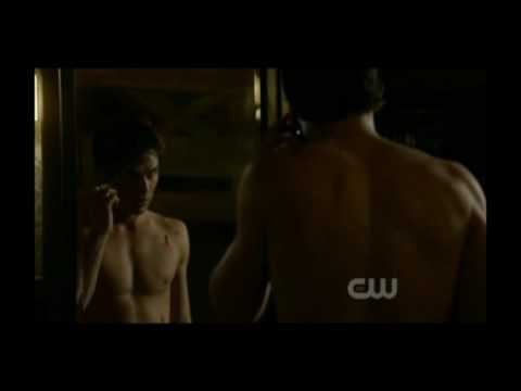 Vampire Diaries - Shirtless Salvatore Brothers. Clips of Damon and Stefan 
