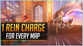 1 REINHARDT CHARGE for EVERY MAP ft. Liam_OW