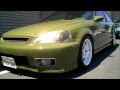 1996-1998 Olive Green Honda Civic EK Coupe w/ optional rear fog