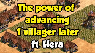 The power of advancing 1 villager later