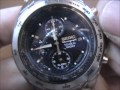 Seiko Titanium Alarm Chronograph Watch SNAB93P1