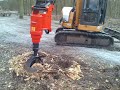 R-Top® stobbenboor aan graafmachine