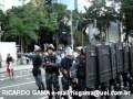 Governo do Sérgio Cabral joga  bomba e dá tiros em  professores que manifestavam no Centro do Rio