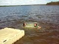 Me and Keri jumping into a lake fully clothed