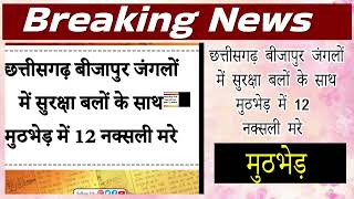 बीजापुर: जंगलों में सुरक्षा बलों के साथ मुठभेड़ में 12 नक्सली मरे