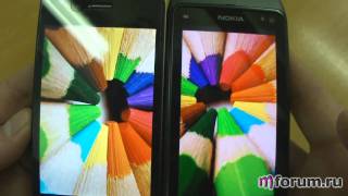 Дисплей Nokia N8 vs iPhone 4