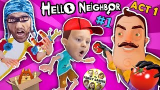 HELLO NEIGHBOR ACT 1 w/ FGTEEV HOBO JIM! NEW SECRETS in BASEMENT! FINAL FULL GAME (#1)