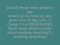 Jay-Z Feat. Eminem - Renegade lyrics