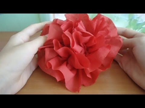 Цветы из салфеток смотреть