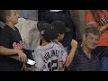 Pence drives in five, makes no-no-saving catch