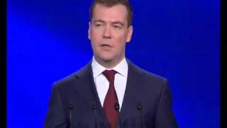 Д.Медведев.ХI съезд партии Единая Россия.21.11.09.Part 1