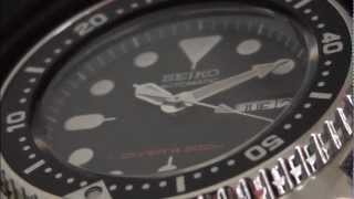 seiko black automatic diver men's watch skx013k2