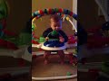 Funny baby sleep jumping