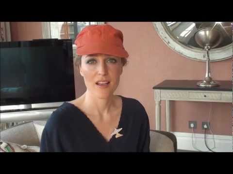 Gillian Anderson supports Brain Tumour Research's Wear A Hat Day 