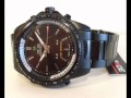 Mens Black Metal Digital Chrono Sports Watch