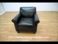 InteriorExpress Atticus Black-Brown Faux Leather Modern Club Chair