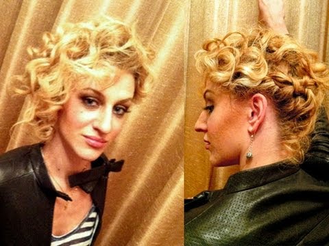 Прическа кудри на бок на короткие волосы Прическа кудри на бок на короткие волосы