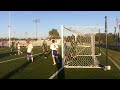 Evan Belk, College Heights Cougars with save against Greenwood