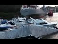 Cement Carrier Ship Crashes into Boats in Norway