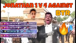 TsmEntity Jonathan 1 V 4 Against BTR | Coffin Dance By Jonathan PUBGM Scrims Highlights