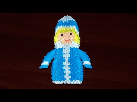 Модульное оригами дед мороз снегурочка Модульное оригами дед мороз снегурочка