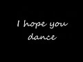 I Hope You Dance Karaoke