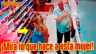 Mira lo que hace este pervertido en el mercado a esta mujer