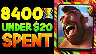 HE SPENT $20 ON 1 DECK &amp; REACHED 8,400 TROPHIES!