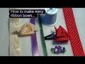 How to make an Easy Ribbon Rose / Flower Day 26