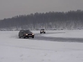 Driving Suzuki Jimny on ice with rear lockright