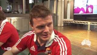 Lions Tour 2013: Brian O'Driscoll & Lions Supporters in Brisbane