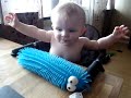 Funny baby get scared!