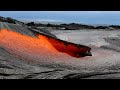 Rivers of molten lava high up Pulama Pali - Kilauea Volcano Hawaii