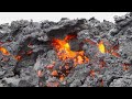 Rivers of molten lava high up Pulama Pali - Kilauea Volcano Hawaii