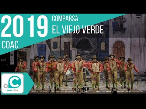 La agrupación El viejo verde llega al COAC 2019 en la modalidad de Comparsas. En años anteriores (2018) concursaron en el Teatro Falla como Las noches de carnaval, consiguiendo una clasificación en el concurso de Preliminares. 