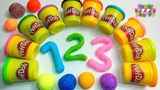 Learn To Count with PLAY-DOH Numbers | 1 to 20 | Squishy Glitter Foam | Learn To Count for Children