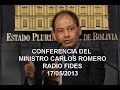 Conferencia ministro Romero, tema: Movilizaciones violentas de la COB