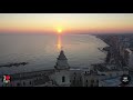 Around Molfetta: sunrise waterfront by drone