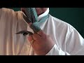 Demonstration Of A Full Windsor Tie Knot.