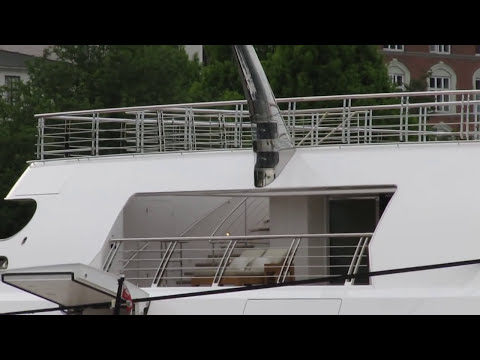 Rising sun yacht owned by Larry Ellison in copenhagen