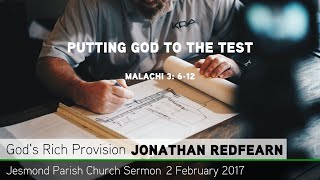 Malachi 3: 6-12 - Putting God to the Test - Sermon from JPC - Clayton TV