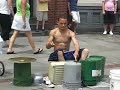 Amazing Street drummer - One of the best i've seen.