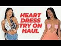 4K  Try On Haul  Heart Dress and Date Outfit  Thai Girl Natural Body