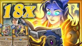 Casting Libram of Wisdom 18 TIMES IN 1 GAME..200 IQ Plays!?! [Hearthstone: Ashes of Outland]