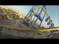 White Lightning Roller Coaster POV Test Runs Fun Spot Orlando GCI Woodie