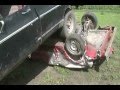 Chevy truck destroys compact car