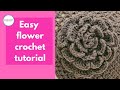 Easy Pretty Rose Flower - Crochet tutorial