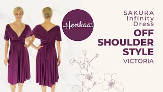 SAKURA ESMERALDA Off-the-Shoulder Convertible Infinity Dress Style PLUS  Size HENKAA 