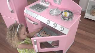 kidkraft pink wooden kitchen